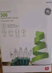 GE ConstantON 300 COUNT CLEAR INCANDESCENT STRING LIGHTS CHRISTMAS 62 FEET