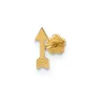 14k Yellow Gold 18G Arrow Cartilage Earring Flat Back Piercing -2.9mm x8mm -