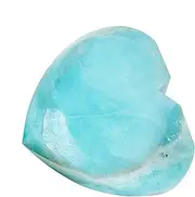 Amazonite Crystal,Large Heart Crystals | Natural Amazonite Heart Home Decor Crafts, Stylish Polished Home Decor for Shelf, Meditation