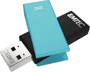 Emtec C350 Brick 32GB USB 2.0 Flash Drive, Blue