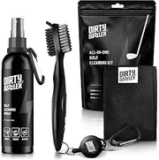 Dirty Dazzler Golf Club Cleaning Kit - Includes a Groove Cleaner Tool with Golf Club Cleaner Brush, Towel and Golf Club Cleaner Spray.