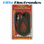 DNA ALR035 3.5MM STEREO PLUG TO 2 RCA PLUG AUDIO LEAD 1.5 METERS