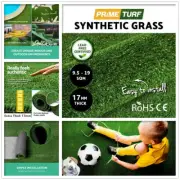Synthetic Turf Artificial Grass Plastic Olive Plant Fake Lawn Flooring 17mm New
