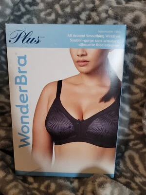 WonderBra W1985 44DD Black All Around Smoothing Wire Free MSRP$56