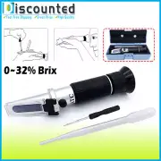 Brand New! 0-32%ATC Brix Refractometer Wine Beer CNC Fruits Vegetables Beersmith