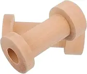 KALLORY 2Pcs Wooden Thread Spools Holder Practical Weaving Bobbins for DIY Sewing Knitting Embroidery Durable Crafting Tool Easy to Use Present for Creatives