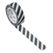 Holographic Washi Tape 0.59 Inch x 10.93 Yards, 1 Roll Stripe Pattern, Gray