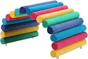 Wooden Ladder Bridge Rodents Rat Chew Toy for Hamster Mouse, Bendable Climbing Habitat, Colorful Parrot Wood Toy