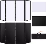 DJ Stand,Dj Facade Booth Portable Event Cover Screen with Foldable 4 Detachable