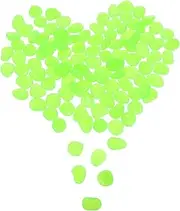 FELTECHELECTR Glow in The Dark Pebbles 100pcs Fairy Garden Pebble Fish Tank Ornaments