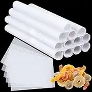 Cunhill 16 Pcs Silicone Dehydrator Sheets 21 x 14 Inch Non Stick Silicone Mesh Reusable Dehydrator Tray Liner Fruit Dryer Mats for food fruit Freeze Dryer