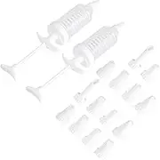 ELAYARD 16pcs Cookie Decorating Kit Comfort Grip Biscuit Maker with Icing Tips Food Grade Cookie Press Pump for Baking and Cake Decorating Easy to Clean and Use