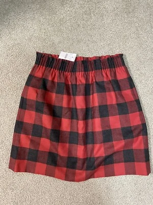 J Crew Womens Skirt Size 4 Elastic Waist Lined Pockets Wool Blend Pull On