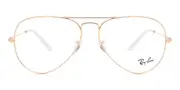 Ray-Ban RX6489 Aviator 3094 Men's Glasses Rose-Gold Size 55 - Private Health Rebate - Blue Light Block Available