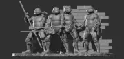 UNPAINTED 1991 TMNT Ninja Turtles Diorama 3d Printed Model Kit