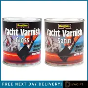 RUSTINS YACHT VARNISH FINEST FOR ALL WEATHER WOOD FINISH GLOSS SATIN 250ML NEW