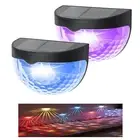 2Pack Solar Fence Lights Outdoor Deck Lights Color Changing Solar Wall Lights...