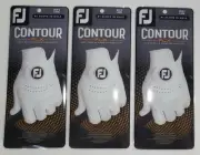 Footjoy Contour (3-Pack) FLX Golf Glove MENS LARGE (Righty Golfer)