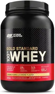 Gold Standard 100% Whey Protein Powder, French Vanilla, 907g
