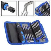 Screwdriver Bit Set 24 In 1 With Tool Bag Bit Holder Adapter For Drilling