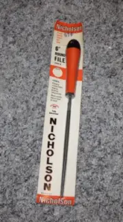 Vintage NOS NICHOLSON 6" Round File w/ Handle NOS HNR-6