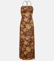 [SIR] SIR Josefina floral linen midi dress AU 6 multicoloured