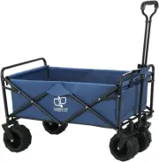 Gardeon Beach Trolley Cart, Foldable Garden Lounge Camp Wagon Carts Tool Trol...