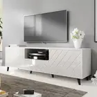 Foret High Gloss 180cm TV Cabinet Entertainment Unit Stand White Storage Drawers