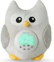 Bubzi Co Baby Sound Machine, Portable Owl Soother & Baby Night Light Projector