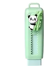 Pencil Erasers for Kids, Cartoon Panda Pencil Push Pull Slide Erasers for Kids Retractable, Rubber Student Stationery, Writing Painting Drawing Clean Tool Cute for Home Shop