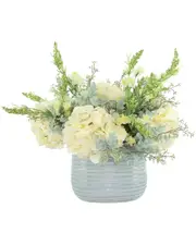 Creative Displays Spring Centerpiece with Hydrangeas, Eucalyptus & Heather