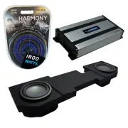 Fits 02-18 Dodge Ram Quad or Crew Alpine S-W10D2 Dual 10 Sub Box & HA-A800.1 Amp