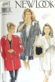 New Look Sewing Pattern 6661 Jackets Misses Size 8-18