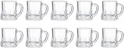 Mini Plastic Beer Mugs 2 Mini Beer Glasses Shot Glasses with Handle for Party Mugs Mini for Beer Game Props Whiskey 10 Set