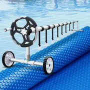 Pool Cover 600 Micron 7x4m w/ Roller 5.55m Swimming Pools Solar Blanket