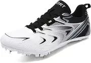 [PENXZT] Track and Field Shoes Mens Kids Running Racing Spikes Shoes Jumping Breathable Training Lightweight High Jump Athletics Shoes