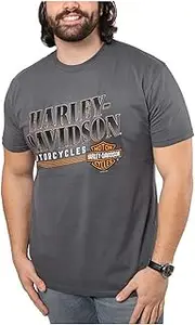 [HARLEY-DAVIDSON] Men's Fastway Short Sleeve Crew-Neck Cotton T-Shirt - Gray