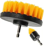 BELLIFFY 2pcs Multi Function Drill Brush Grout Bathroom and Household Cleaning Durable Auto Detailing Tool for Efficient Scrubbing of Tiles Sinks and Wheels