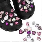 Unbrand 28pcs Shoe Charms, Crystal Diamond Shoes Decoration Charms for Women Bling Chain Charms for Clog, DIY Clog Accessories A