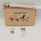 Coach X Peanuts Corner Zip Wristlet W Snoopy And Friends Motif New W Tags CF21