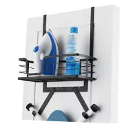 Over The Door Ironing Board Holder, Ironing Board Fit 1 3/4" Door Matte Black