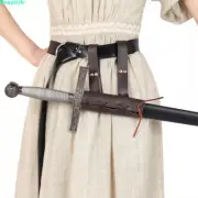 Medieval Retro Leather Sword Holder Sheath Waist Belt Scabbard Holster Cosplay