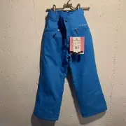 BLUE SKI SNOW BOARD PANTS INSULATED WATER WIND RESISTANT Size M 7/8 Free Country