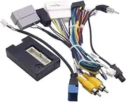 16Pin Car Stereo Wire Harness Adapter Decoder Compatible for Dodge Journey Fiat Freemont Leap Android Power Cable with Canbus Box