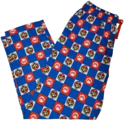 Official Checkered Blue & Red Nintendo Super Mario Comfy Pajama Lounge Pants!