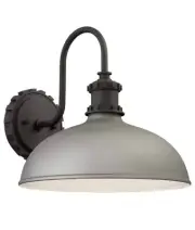 Escudilla Collection 1-Light Sand Silver Finish Outdoor Wall Lantern Sconce