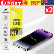 2x Tempered Glass Screen Protector Apple Phone 15 14 13 12 11 Pro XS Max XR Plus
