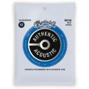 Martin MA240 Authentic Acoustic SP 80/20 Bronze Bluegrass Guitar Strings, 12-56