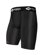 Shock Doctor Core Compression Shorts with Athletic Cup Pocket Black Men's Large
