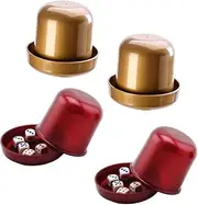 KOMBIUDA 4 Sets Dice Dice Cup Cups Plastic